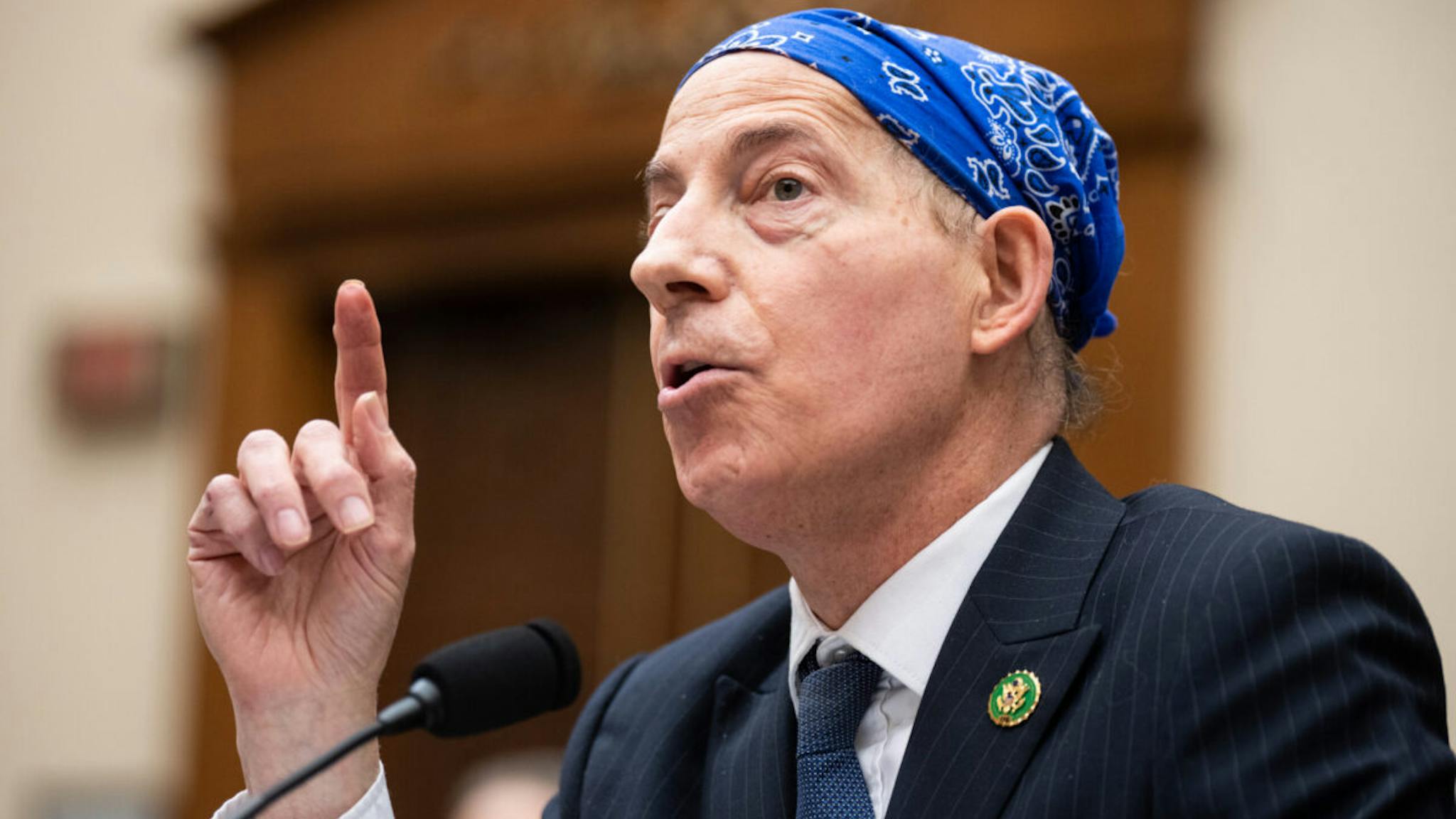 Jamie Raskin Rep. Jamie Raskin, D-Md., testifies during the Weaponization of the Federal Government Subcommittee hearing on "Weaponization of the Federal Government" in Washington on Thursday, February 9, 2023.