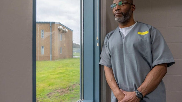 Lamar Johnson, who St. Louis' circuit attorney says was wrongly convicted in a 1994 murder, speaks at the Jefferson City Correctional Center in Jefferson City on Wednesday, April 20, 2022.
