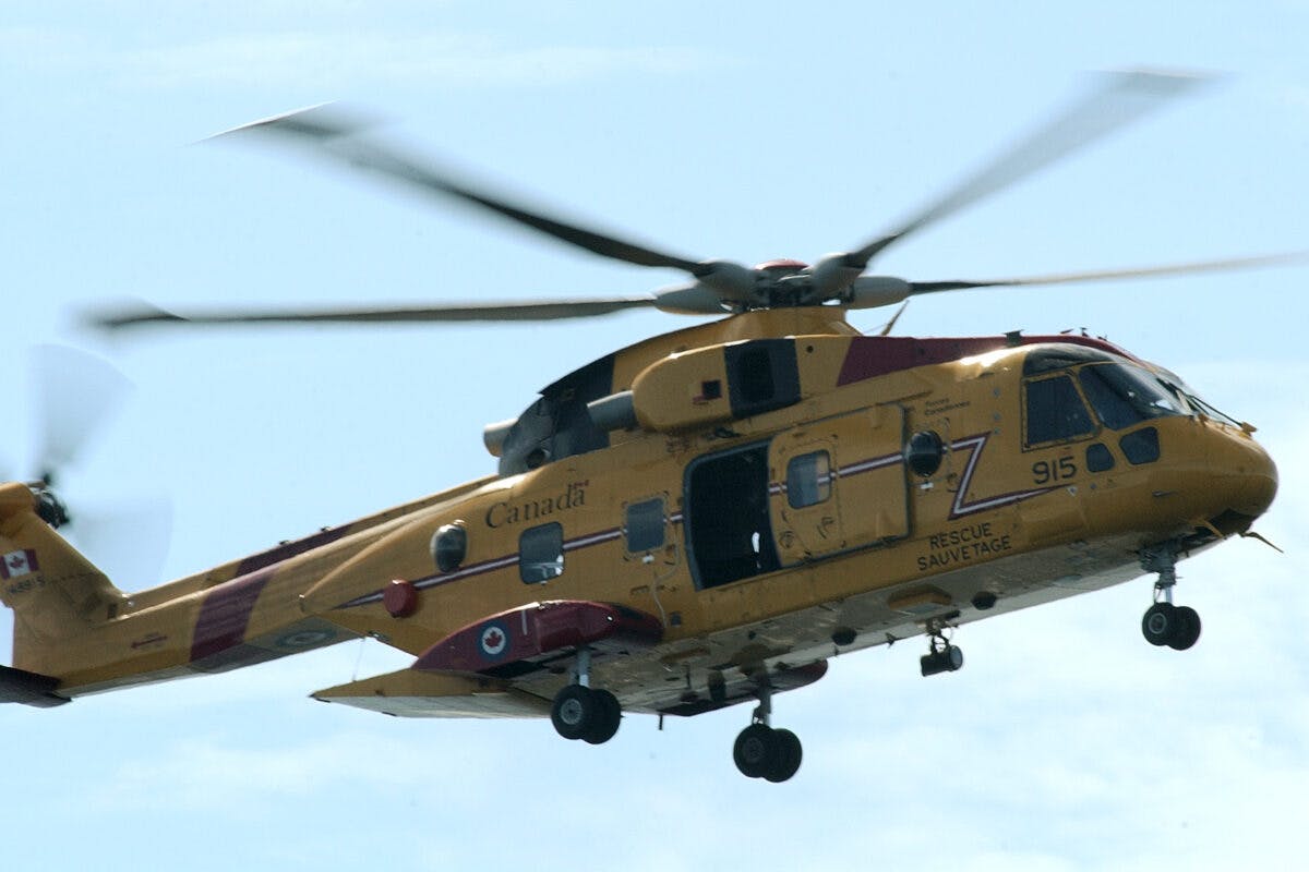 The annual Canadian International Airshow along the waterfront had its first full show today. On display was another new aircraft to the Canadian Forces, the CH-149 Cormorant.