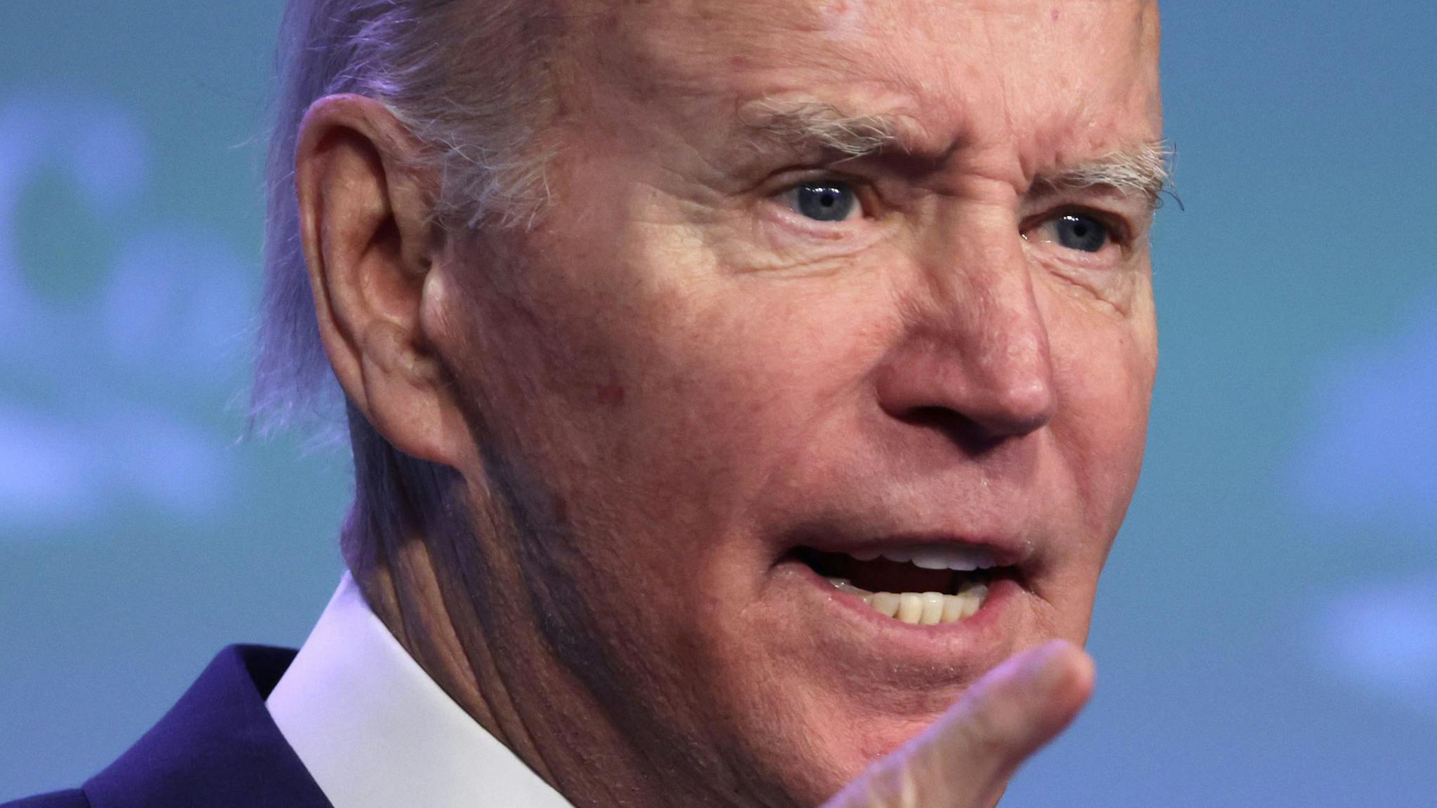 President Biden And Treasury Secretary Yellen Speak At The National Association of Counties In Washington, D.C. WASHINGTON, DC - FEBRUARY 14: U.S. President Joe Biden delivers remarks at the National Association of Counties legislative conference at the Washington Hilton Hotel on February 14, 2023 in Washington, DC. Biden spoke on his administration's recent legislative actions to rebuild American infrastructure and to help strengthen the middle class.