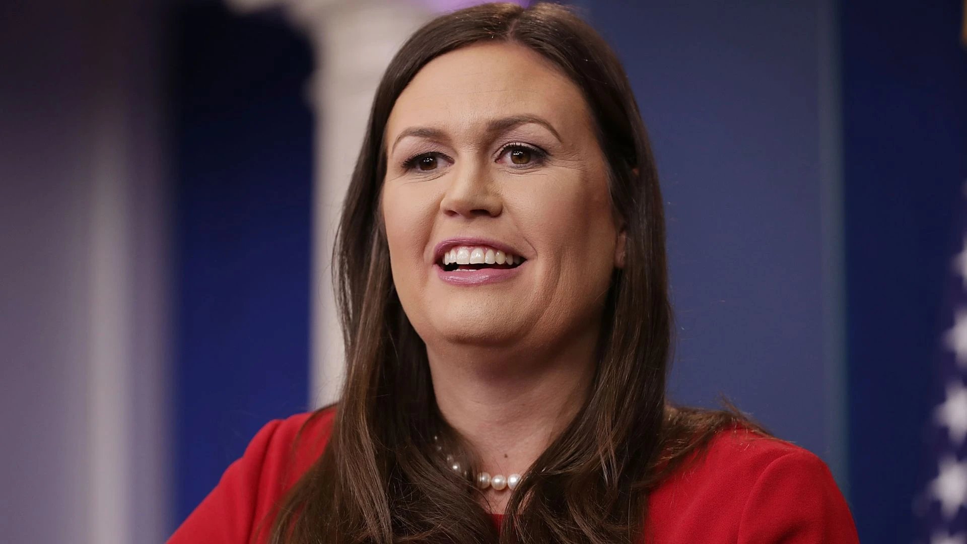 WASHINGTON, DC - SEPTEMBER 05: White House Press Secretary Sarah Huckabee Sanders calls on reporters during the daily news conference in the Brady Press Briefing Room at the White House September 5, 2017 in Washington, DC. Sanders fielded questions about President Donald Trump's decision to end the Deferred Action for Childhood Arrivals immigration policy, an Obama-era executive action that allows certain undocumented immigratns who entered the country as minors to receive a renewable two-year period of deferred action from deportation and eligibility for a work permit.