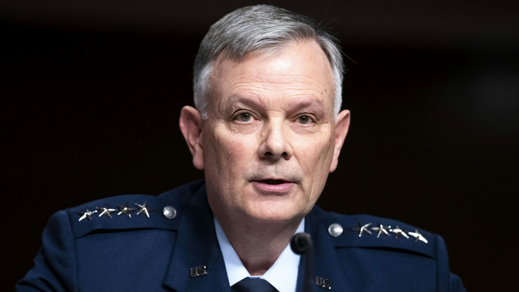 UNITED STATES - MARCH 24: General Glen VanHerck commander, U.S. Northern Command and North American Aerospace Defense Command, testifies during the Senate Armed Services Committee hearing on the U.S. Northern and Southern commands, on Thursday, March 24, 2022.