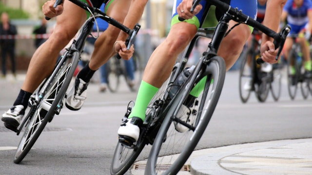 Cycle race, close-up