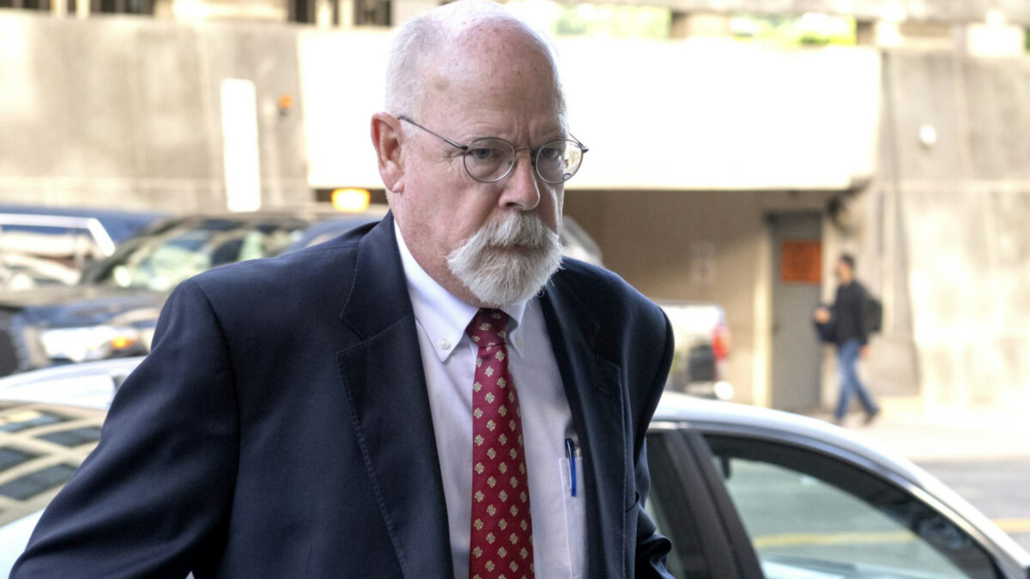 Special Counsel John Durham, who then-United States Attorney General William Barr appointed in 2019 after the release of the Mueller report to probe the origins of the Trump-Russia investigation, arrives for his trial at the United States District Court for the District of Columbia on May 17, 2022 in Washington, DC.