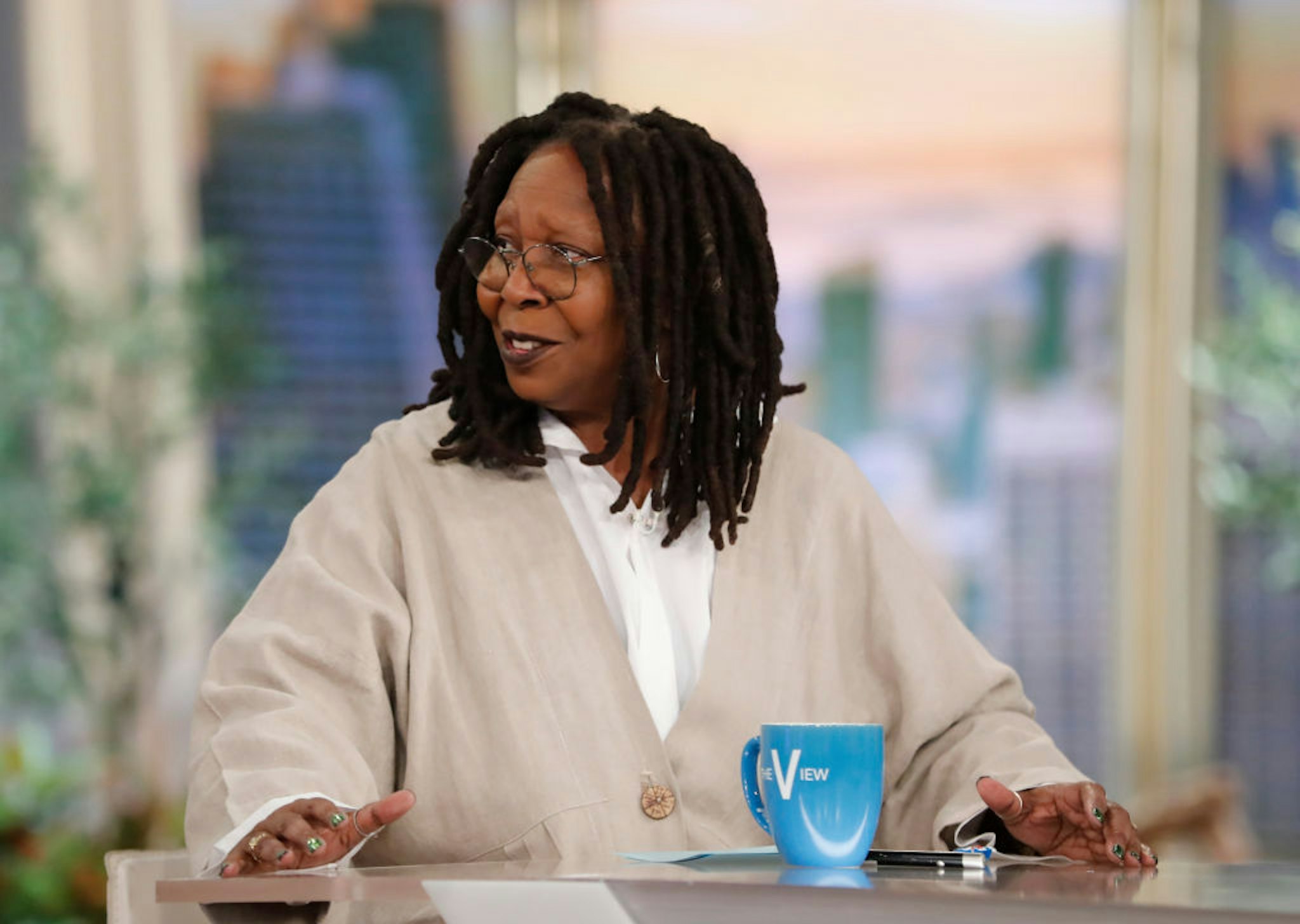 THE VIEW- 3/6/23 - Brendan Fraser is a guest on The View on Monday, March 6, 2023. The View airs Monday-Friday, 11am-12 noon, ET on ABC. (Photo by Lou Rocco/ABC via Getty Images) WHOOPI GOLDBERG