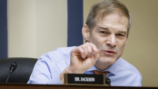 Representative Jim Jordan, a Republican from Ohio, speaks during a House Select Subcommittee on the Coronavirus Pandemic hearing in Washington, DC, US, on Wednesday, March 8, 2023.