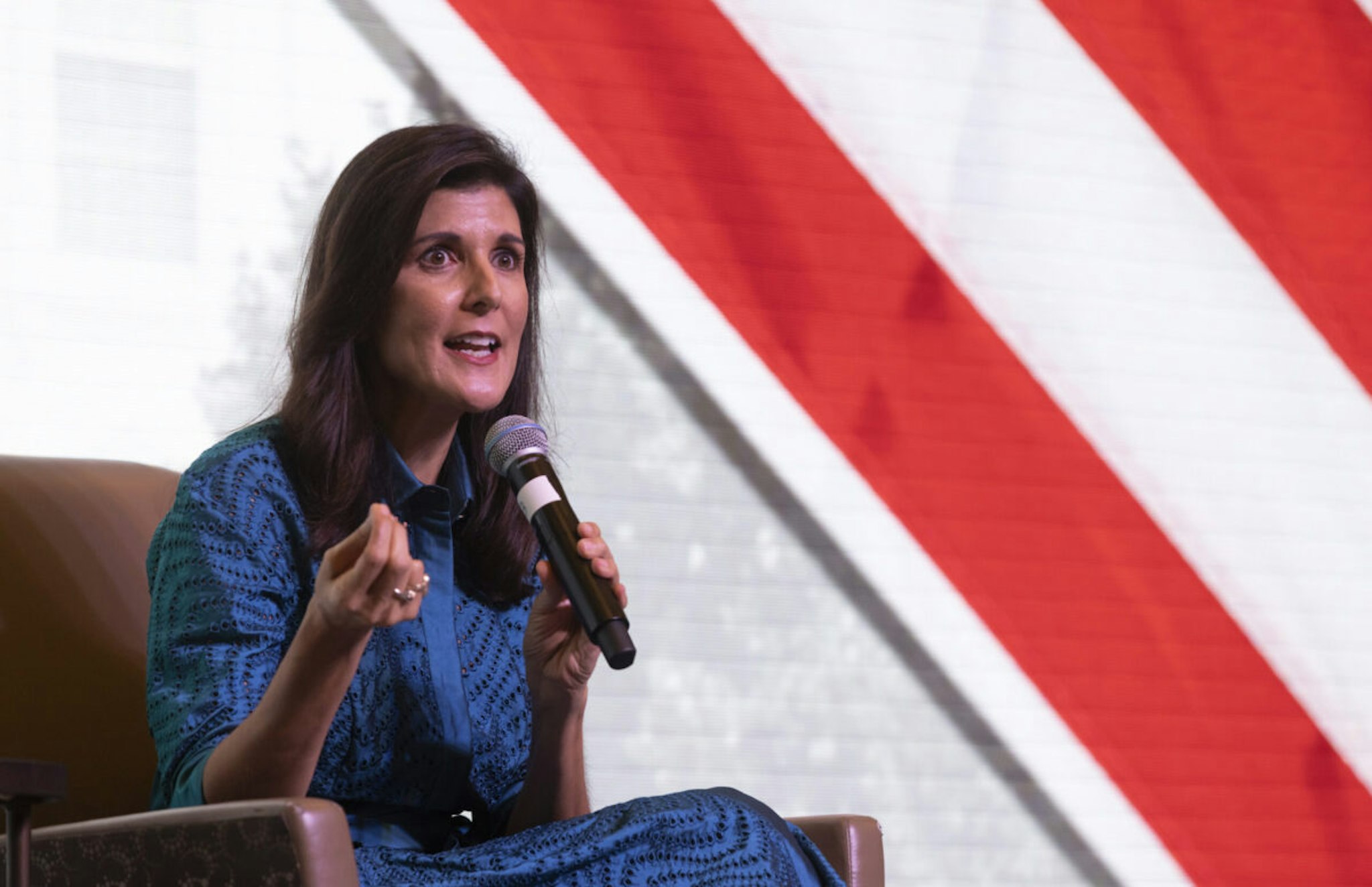 Nikki Haley, former ambassador to the United Nations, speaks during the Palmetto Family Council's Vision 24 national conservative policy forum in North Charleston, South Carolina, US, on Saturday, March 18, 2023.