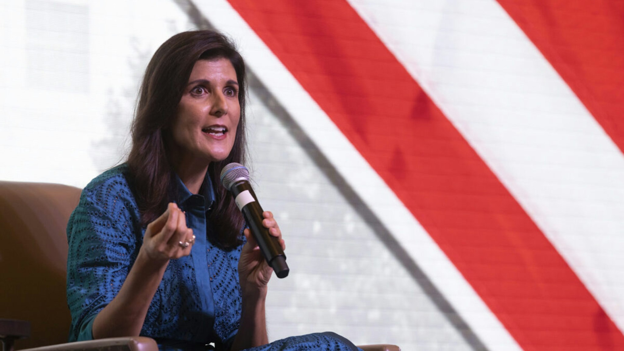 Nikki Haley, former ambassador to the United Nations, speaks during the Palmetto Family Council's Vision 24 national conservative policy forum in North Charleston, South Carolina, US, on Saturday, March 18, 2023.