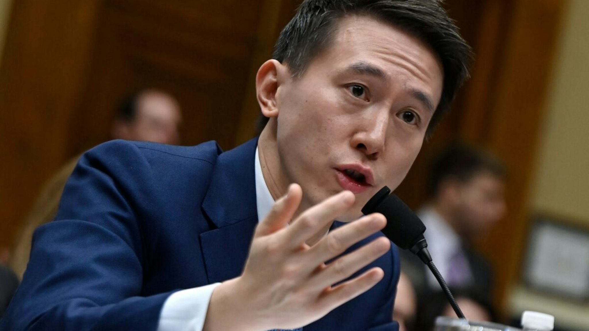 TikTok CEO Shou Zi Chew testifies before the House Energy and Commerce Committee hearing on "TikTok: How Congress Can Safeguard American Data Privacy and Protect Children from Online Harms," on Capitol Hill, March 23, 2023, in Washington, DC.