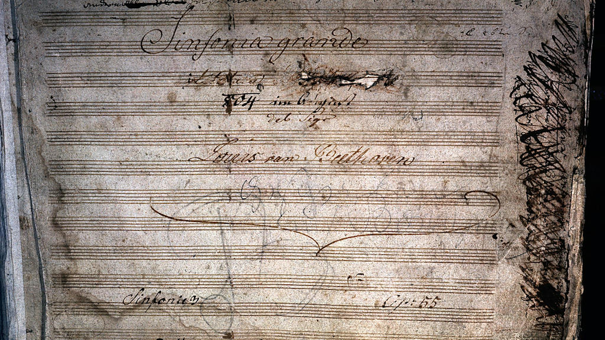 The First Page Of The ‘Eroica’ By Ludwig Van Beethoven Eroica