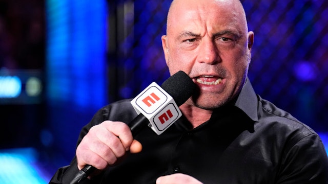 NEW YORK, NEW YORK - NOVEMBER 12: Joe Rogan anchors the broadcast during the UFC 281 event at Madison Square Garden on November 12, 2022 in New York City. (Photo by Chris Unger/Zuffa LLC)