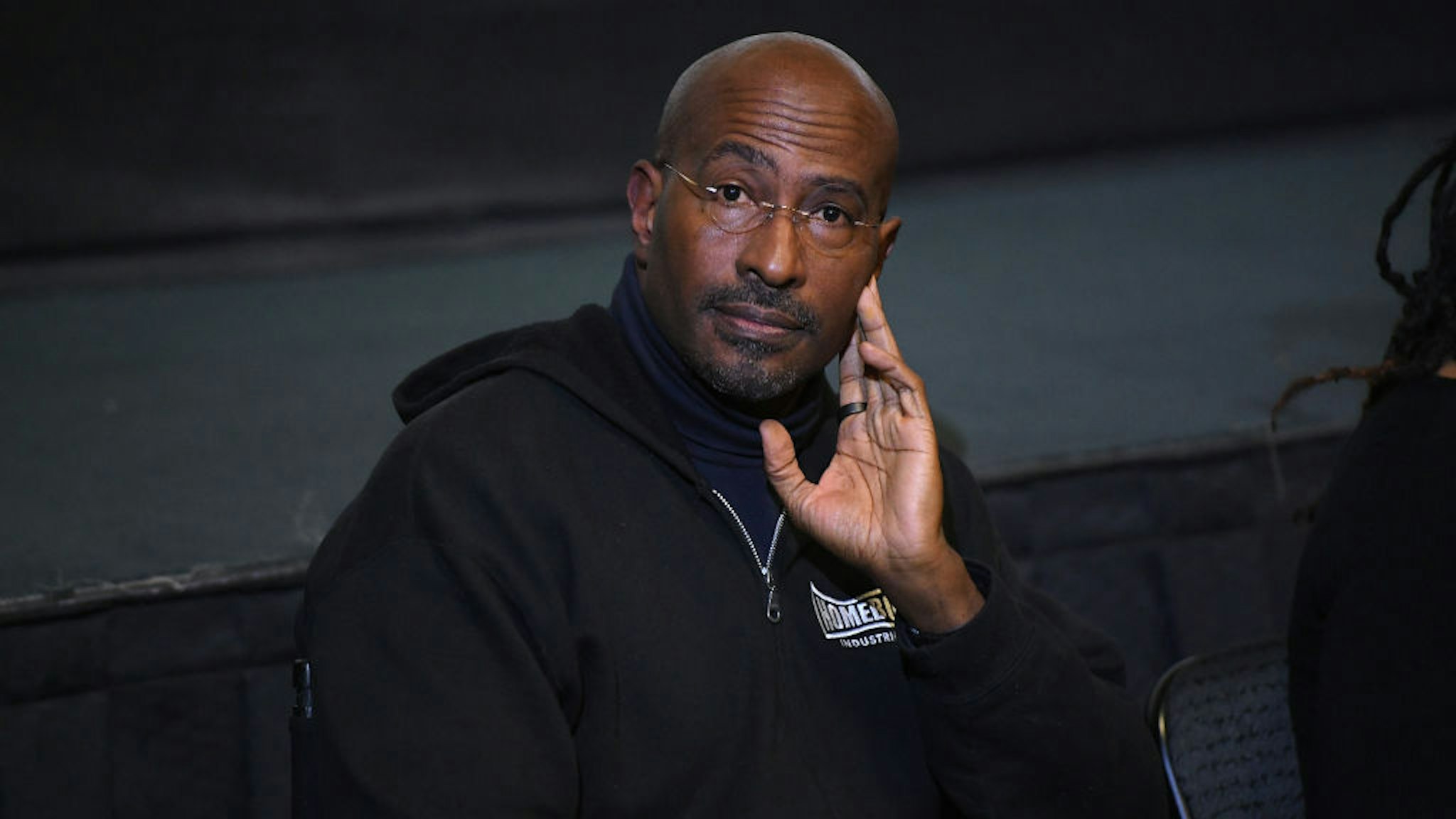 LOS ANGELES, CALIFORNIA - FEBRUARY 25: Van Jones addresses the audience at a panel discussion of "The First Step" at Laemmle Royal on February 25, 2023 in Los Angeles, California. (Photo by Michael Tullberg/Getty Images)
