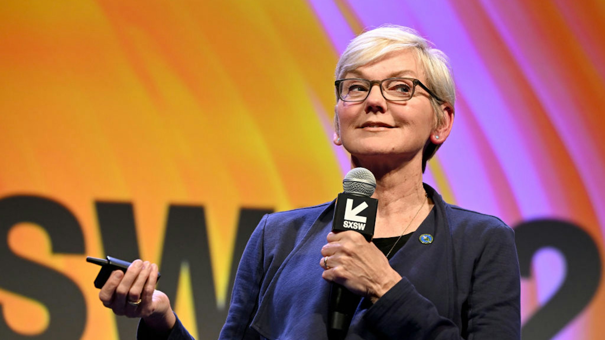 AUSTIN, TEXAS - MARCH 10: Jennifer M. Granholm speaks onstage during the 2023 SXSW Conference and Festivals at Hilton Austin on March 10, 2023 in Austin, Texas.