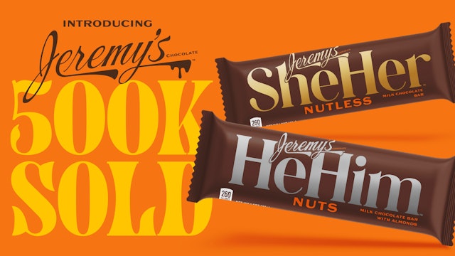 Jeremy's Chocolates has sold 500,000 chocolate bars since launch.