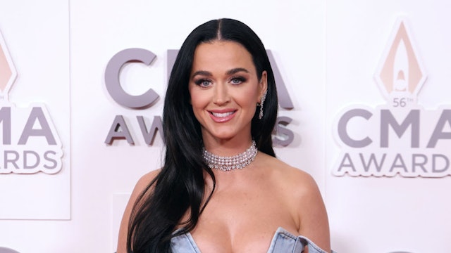 Katy Perry attends the 56th Annual CMA Awards at Bridgestone Arena on November 09, 2022 in Nashville, Tennessee. (Photo by Taylor Hill/FilmMagic)