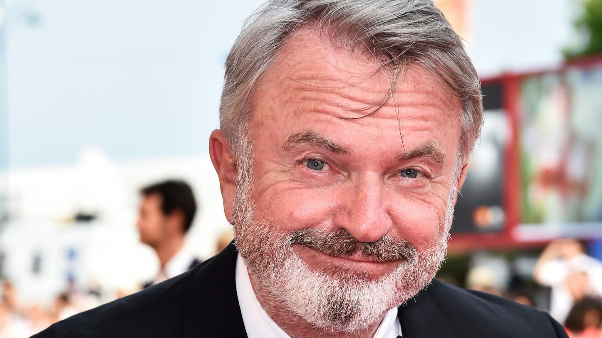 VENICE, ITALY - SEPTEMBER 06: Sam Neill walks the red carpet ahead of the 'Sweet Country' screening during the 74th Venice Film Festival at Sala Grande on September 6, 2017 in Venice, Italy.
