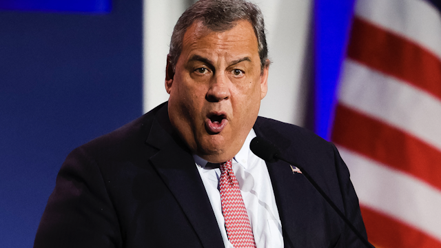 Former Governor of New Jersey Chris Christie speaks at the Republican Jewish Coalition Annual Leadership Meeting in Las Vegas, Nevada, on November 19, 2022.