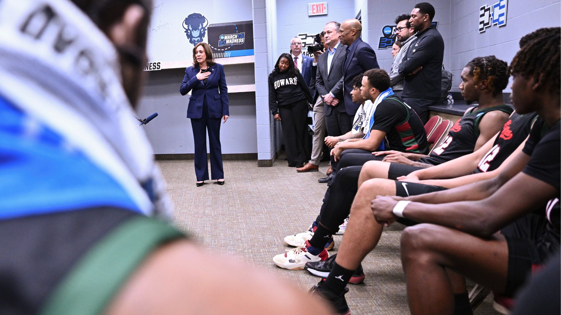 Worst Post Game Speech Ever: Kamala Consoles Alma Mater’s Team After March Madness Loss