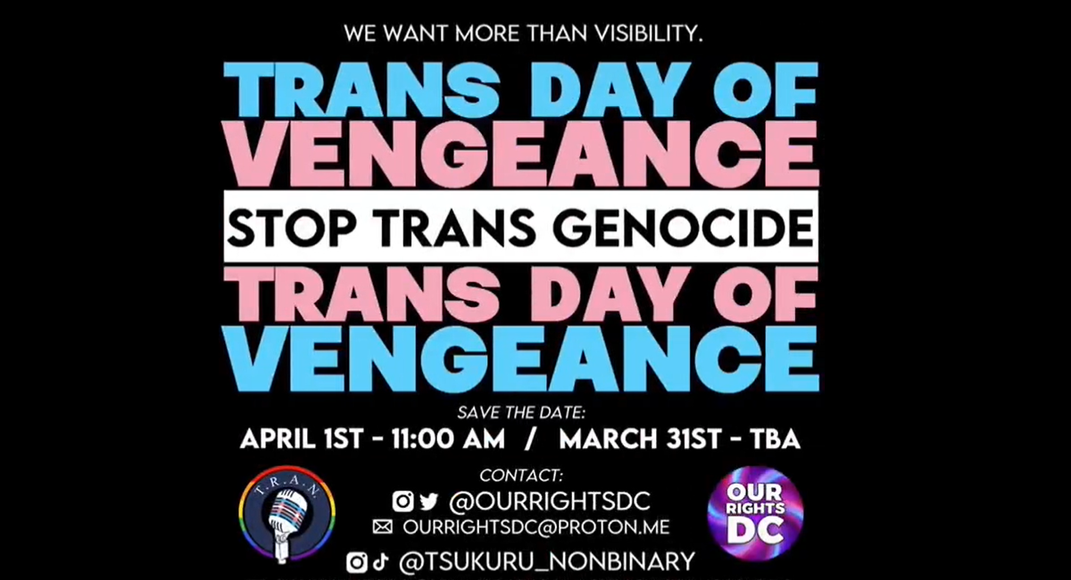 ‘Trans Radicals’ Plan ‘Day Of Vengeance’ In D.C. Alongside Firearms Training