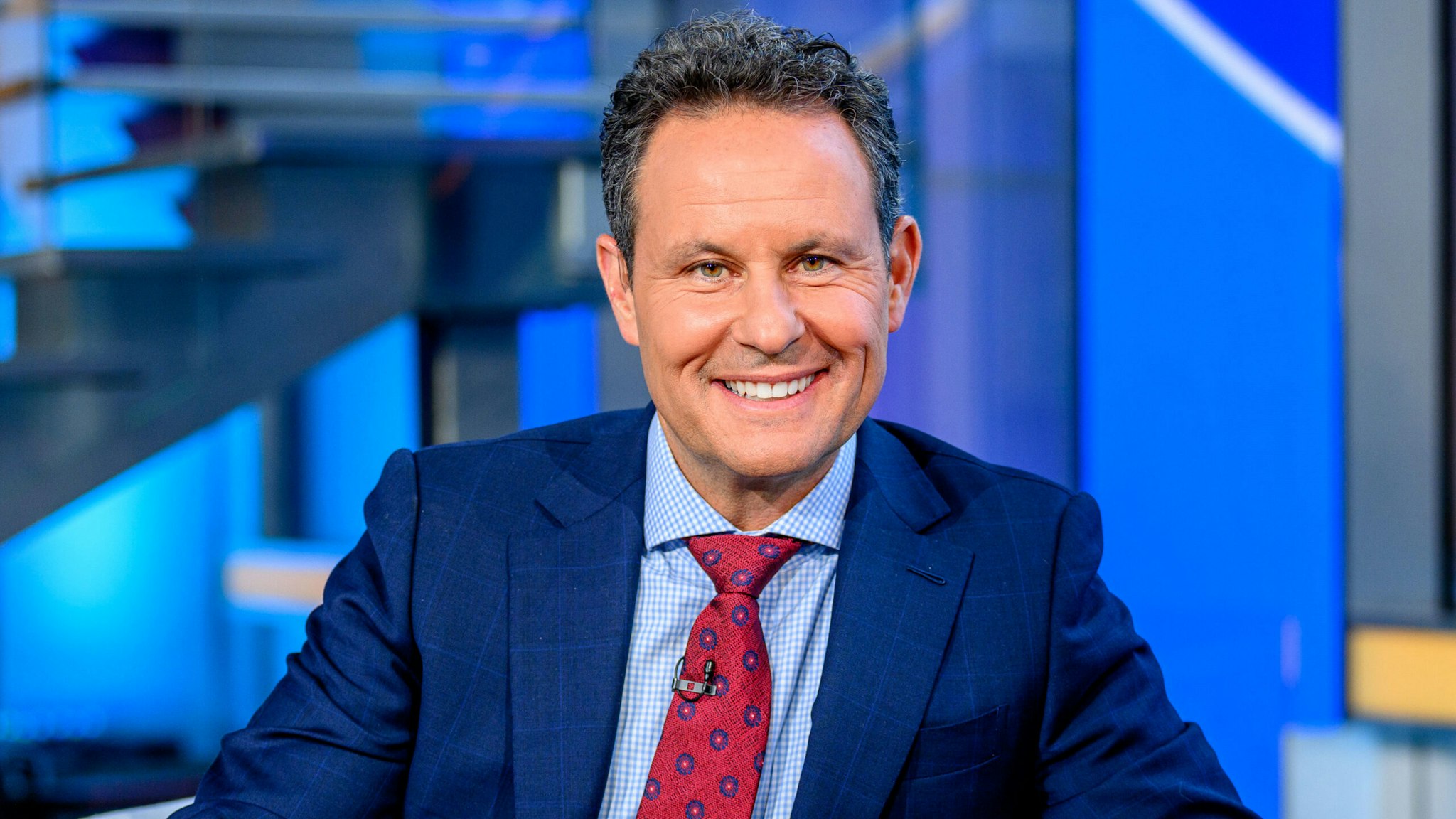NEW YORK, NEW YORK - MARCH 07: Host Brian Kilmeade as Jean Dolores Schmidt, also known as Sister Jean, visits "Fox &amp; Friends" at Fox News Studios on March 07, 2023 in New York City.