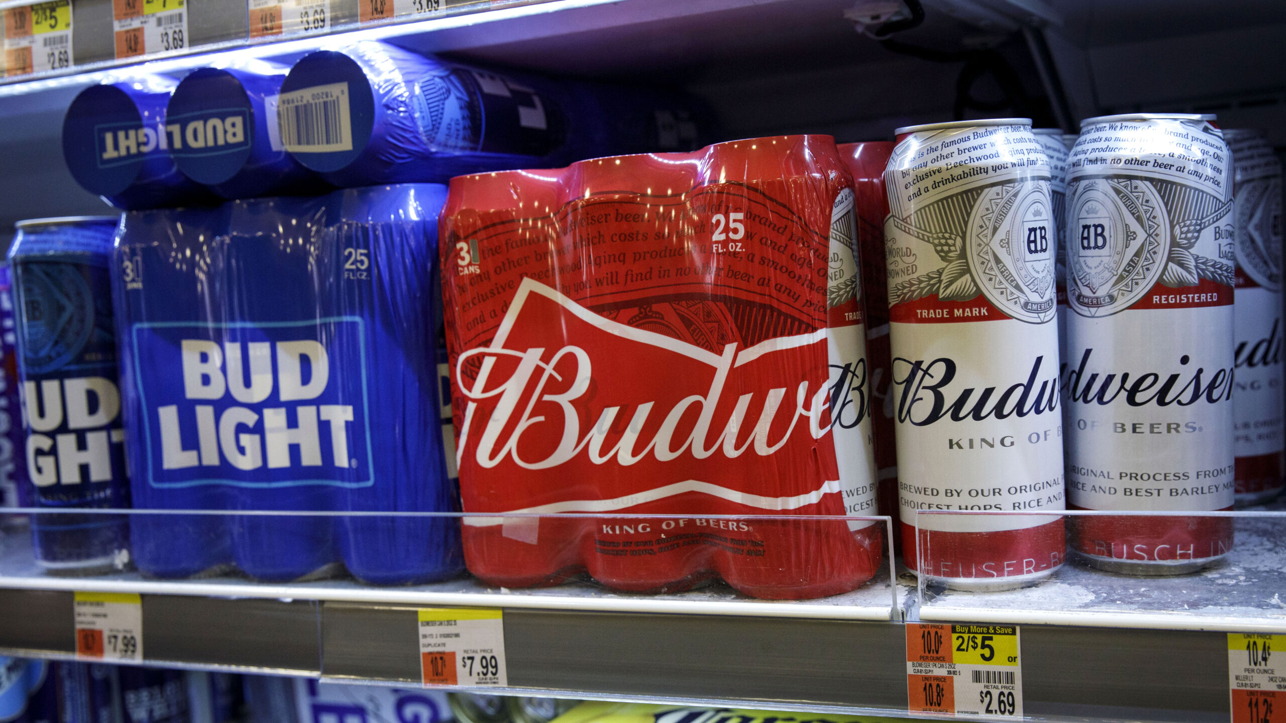 Bank lowers Anheuser-Busch stock rating due to declining sales.