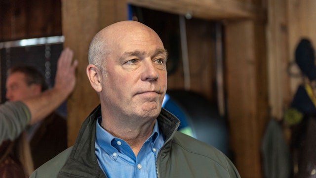PRAY, MT- OCTOBER 10: Montana Republican Congressman Greg Gianforte meets with members of the business and environmental community at Chico Hot Springs below Emigrant Peak on October 10, 2018 in Pray, Montana. He gave the group a briefing on his bill the "Yellowstone Gateway Protection Act" which permanently withdraws mineral rights and bans mining on 30-thousand acres of public lands east of the Paradise Valley and north of Yellowstone National Park. Gianforte is running against Democrat Kathleen Williams for Montana's lone house seat in the 2018 midterm elections.