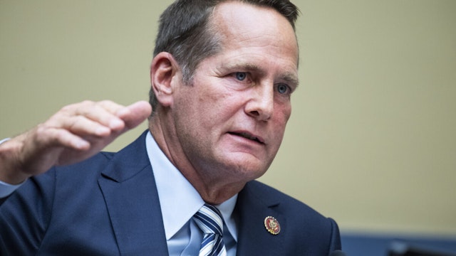Rep. Harley Rouda, D-Calif., questions Postmaster General Louis DeJoy during the House Oversight and Reform Committee hearing titled Protecting the Timely Delivery of Mail, Medicine, and Mail-in Ballots, in Rayburn House Office Building on Monday, August 24, 2020.
