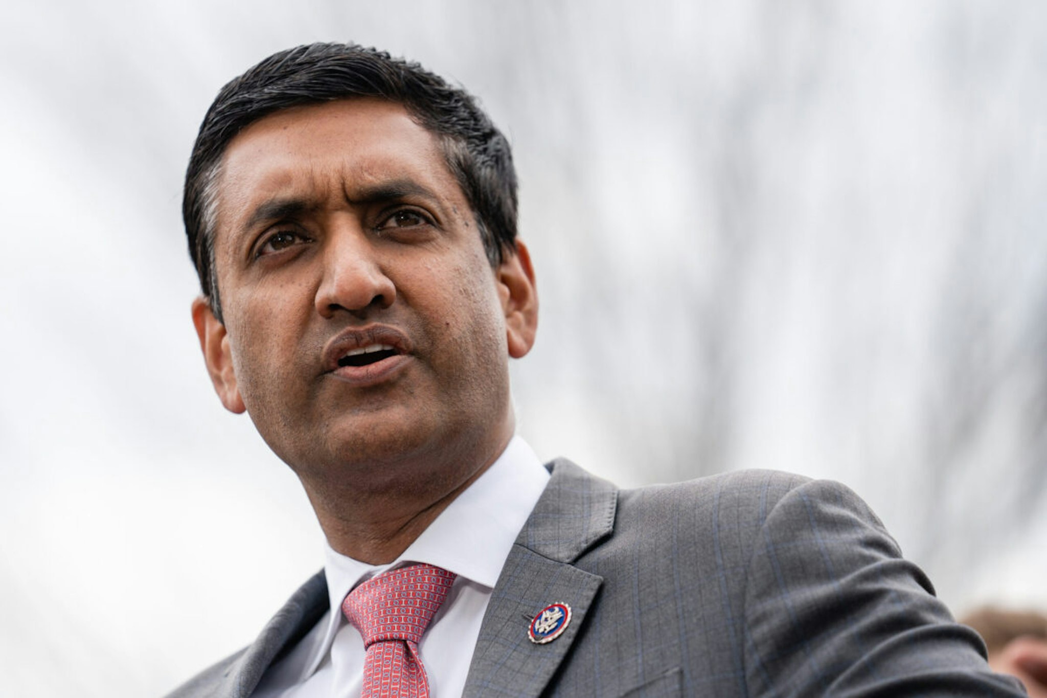Representative Ro Khanna, a Democrat from California, speaks during a news conference for the Big Oil Windfall Profits Tax Act near the U.S. Capitol in Washington, D.C., U.S., on Wednesday, March 30, 2022.