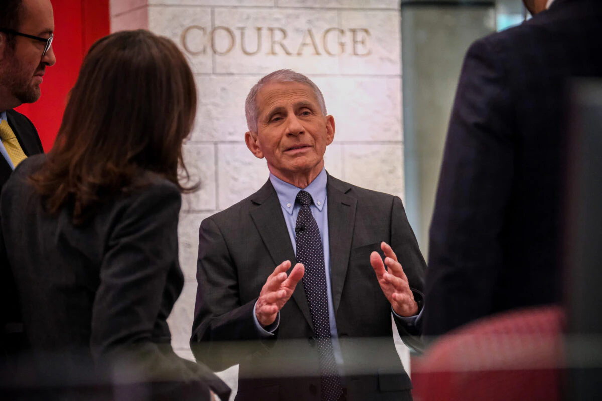 Dr. Anthony Fauci appears on Meet the Press in Washington, D.C. Sunday, Nov. 27, 2022.