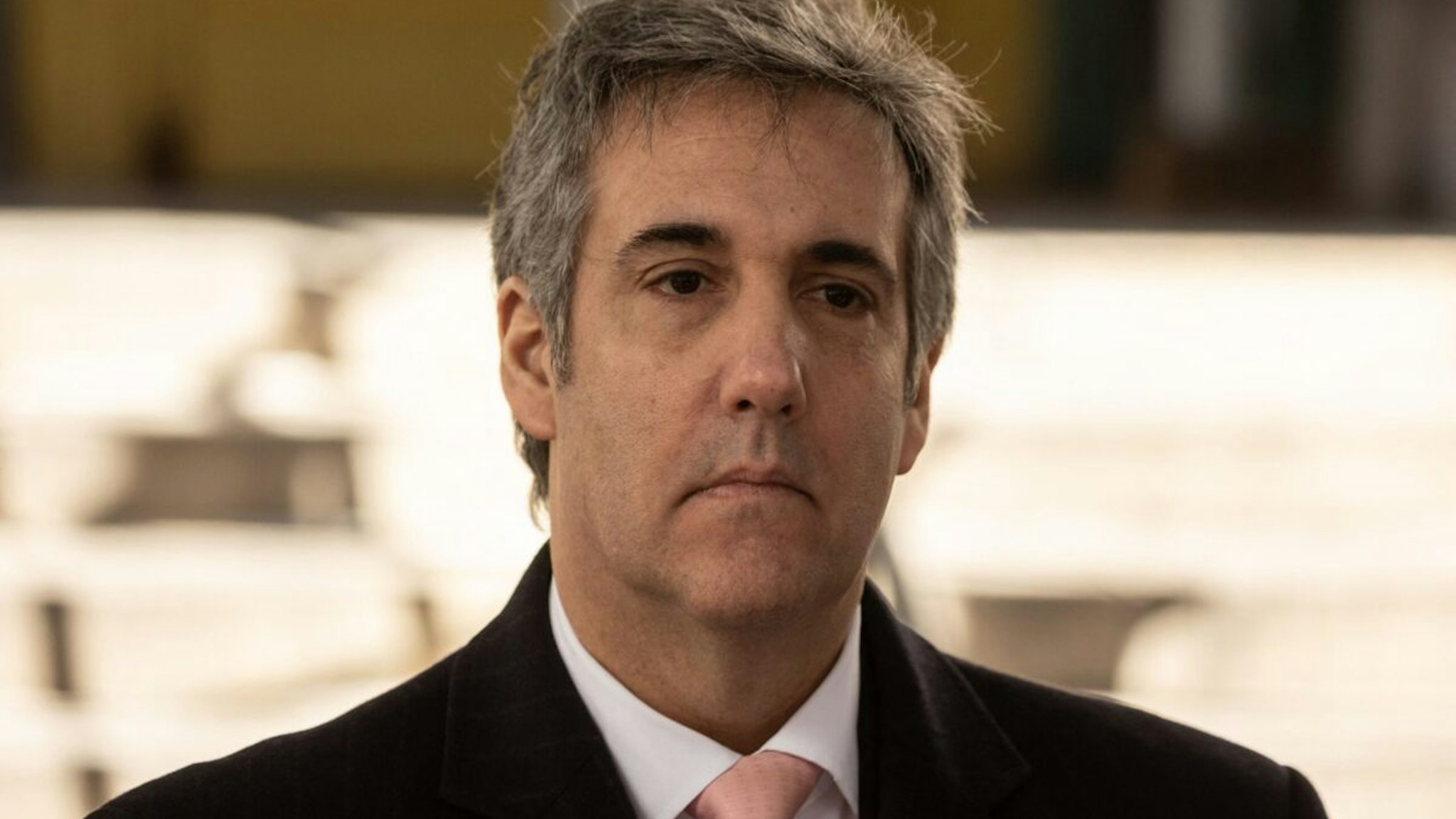 Former Trump Attorney Michael Cohen leaves the district attorney's office after completing his testimony before a grand jury on March 15, 2023 in New York.