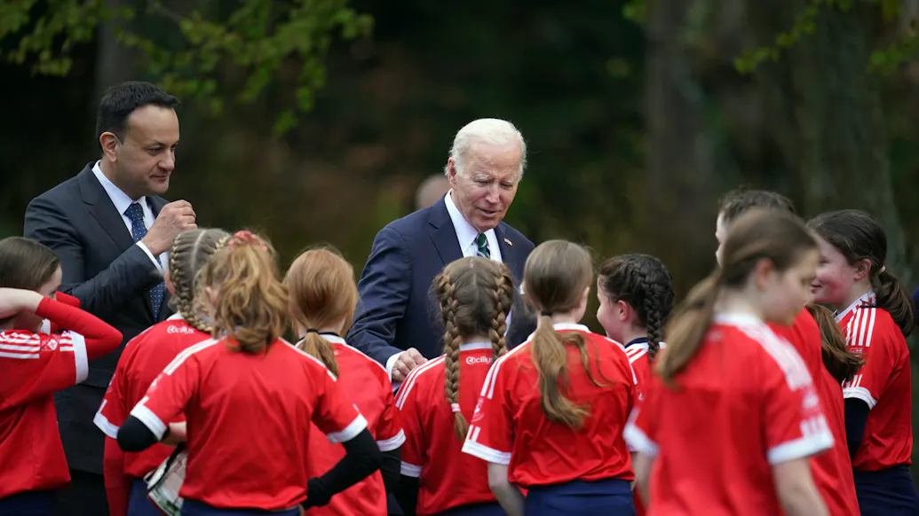 WATCH: Near Miss As Ball Whizzes By Biden’s Head During Irish Girls’ Camogie Match