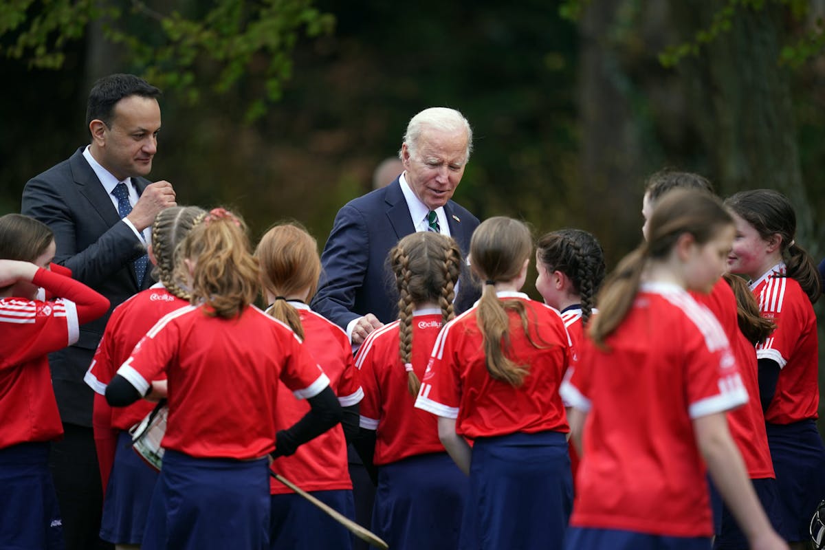 WATCH Near Miss As Ball Whizzes By Biden’s Head During Irish Girls
