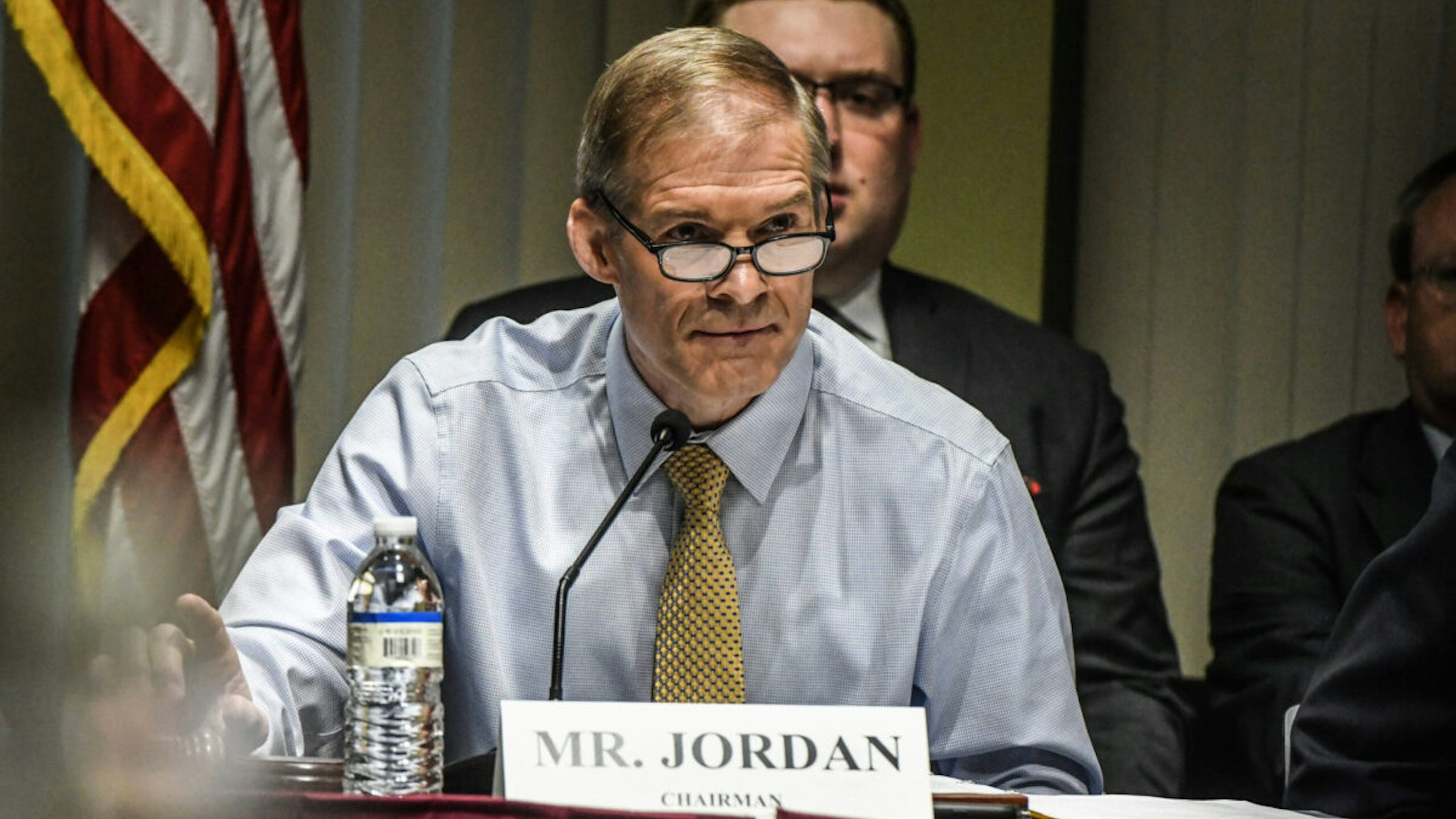 Representative Jim Jordan, a Republican from Ohio and chairman of the House Judiciary Committee, during a field hearing in New York, US, on Friday, April 17, 2023.