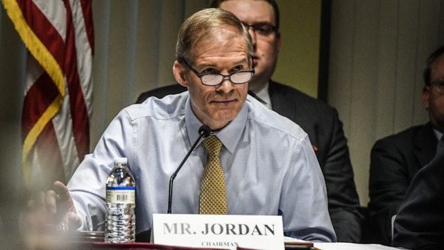 Representative Jim Jordan, a Republican from Ohio and chairman of the House Judiciary Committee, during a field hearing in New York, US, on Friday, April 17, 2023.