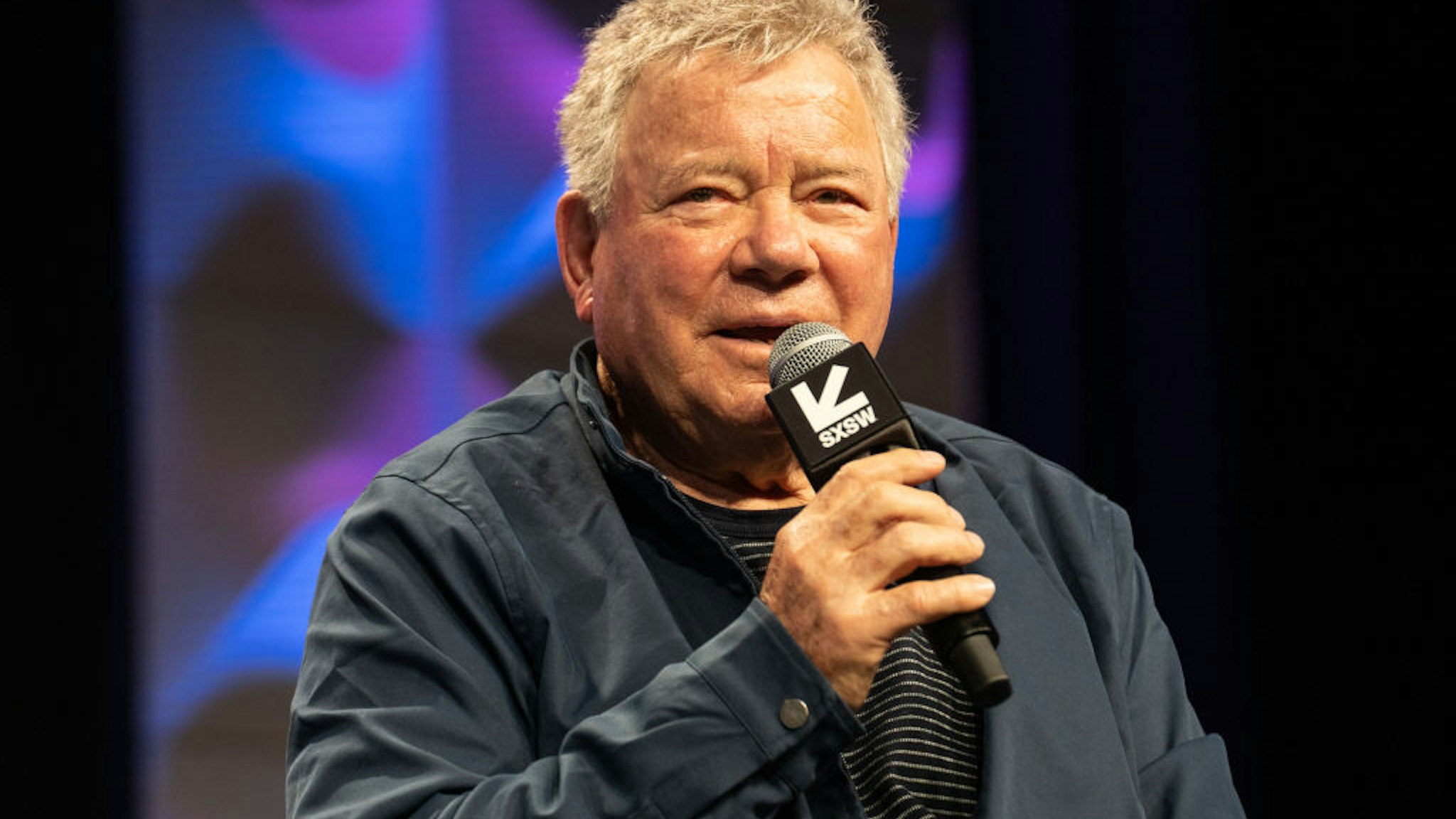 AUSTIN, TEXAS - MARCH 16: William Shatner speaks onstage at " Keynote: William Shatner in Conversation with Tim League" during the 2023 SXSW Conference and Festivals at Austin Convention Center on March 16, 2023 in Austin, Texas.