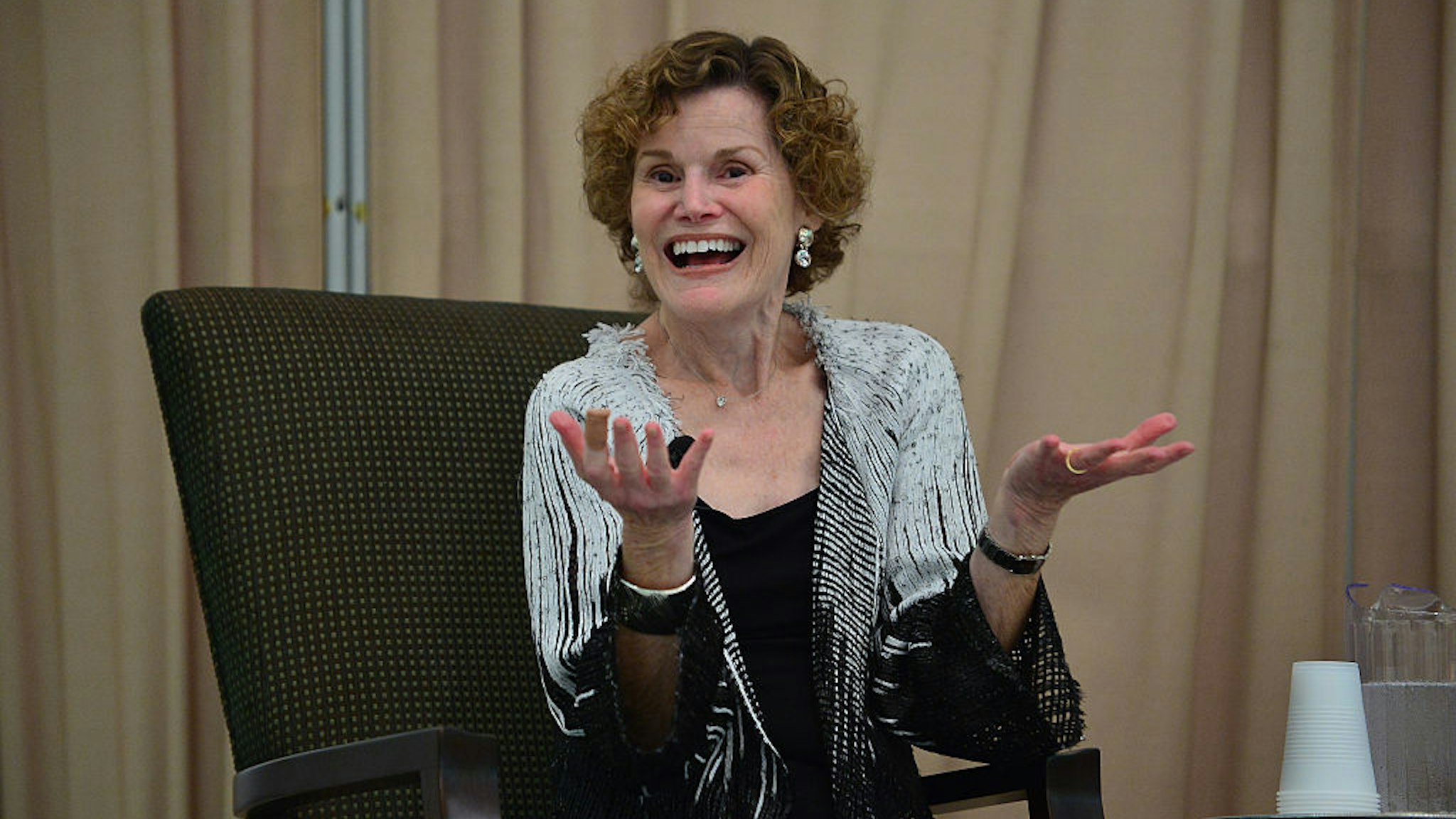 CORAL GABLES, FL - JUNE 15: Author Judy Blume In Conversation With WLRN's Alicia Zuckerman about Judy Blume new book "In the Unlikely Event" at Temple Judea on June 15, 2015 in Coral Gables, Florida. (Photo by Johnny Louis/WireImage)