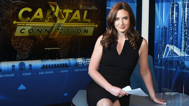 ABU DHABI, UNITED ARAB EMIRATES - APRIL 15: CNBC's Middle East anchor Hadley Gamble at the new Middle East Headquarters Abu Dhabi Global Market on April 15, 2018 in Abu Dhabi, United Arab Emirates.