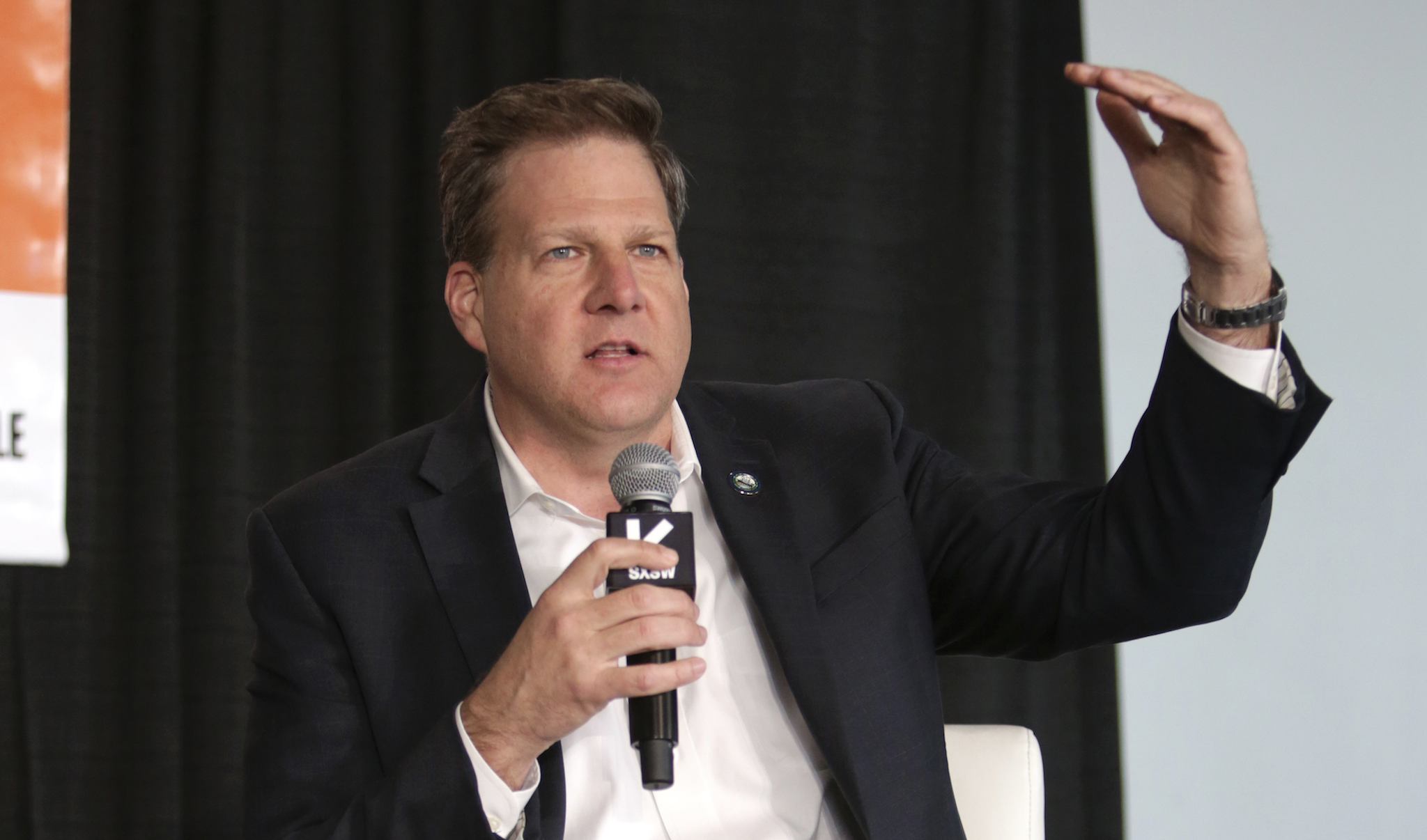 AUSTIN, TEXAS - MARCH 12: Christopher Sununu speaks onstage at the "The Future of American Conservatism" during the 2023 SXSW Conference and Festivals at The LINE Austin on March 12, 2023 in Austin, Texas.