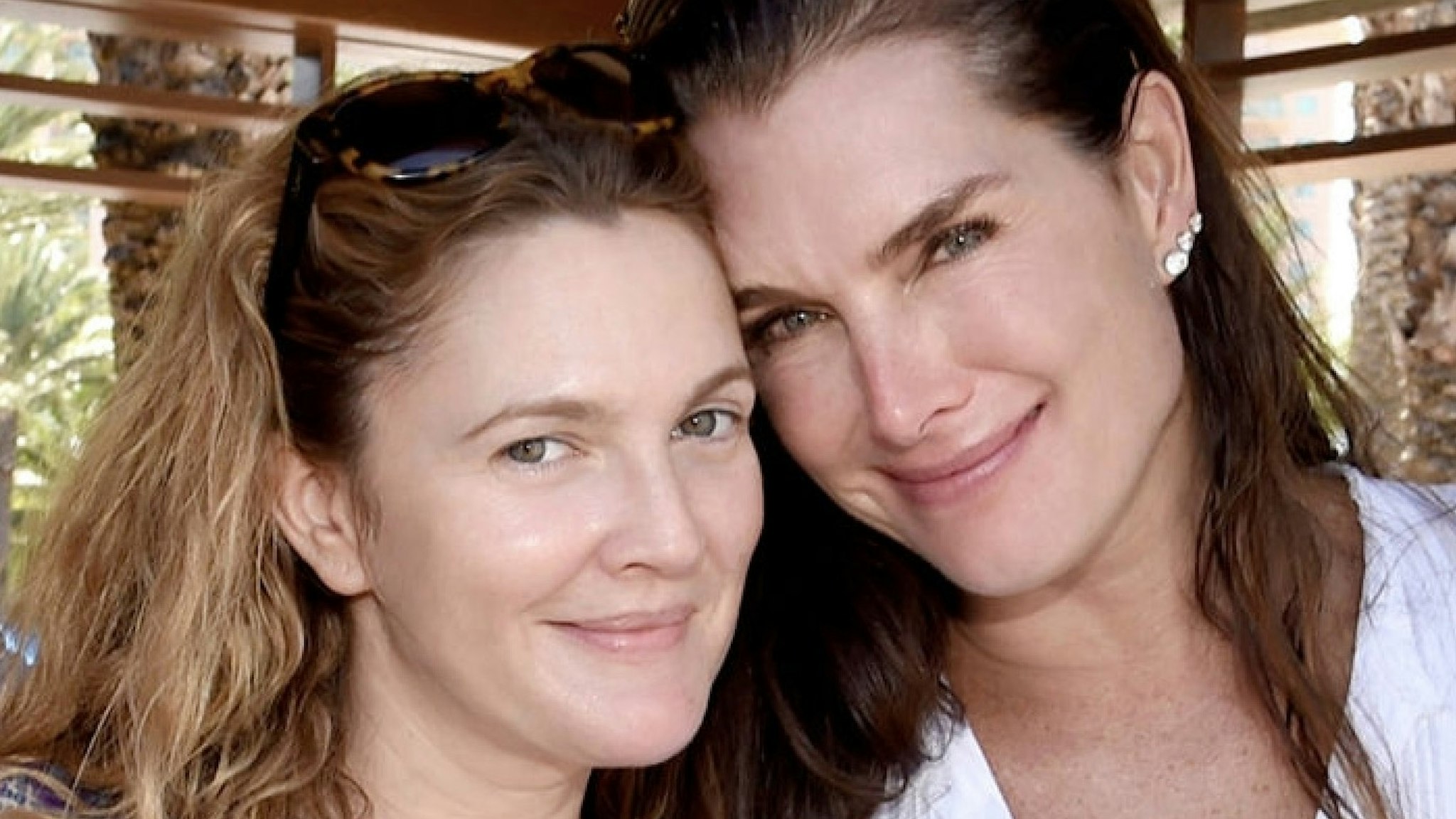 Drew Barrymore and Brooke Shields attend the weekend opening of The NEW ultra-luxury Cove Resort at Atlantis Paradise Island on November 4, 2017 in The Bahamas. (Photo by Kevin Mazur/Getty Images for The Cove, Paradise Island)
