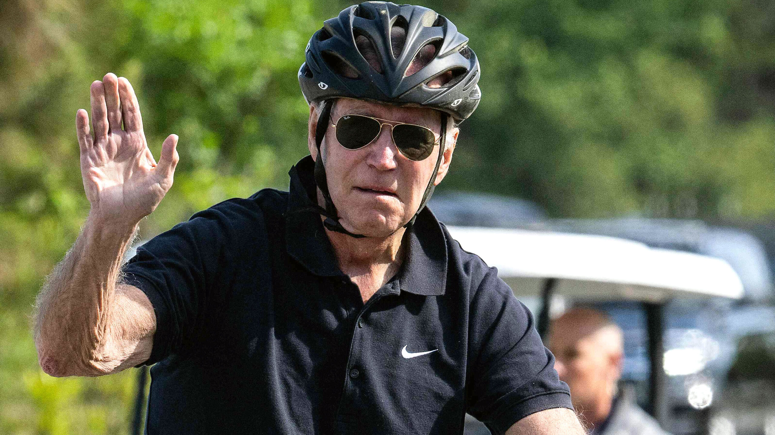 Biden chuckles at border crisis, no visit planned.