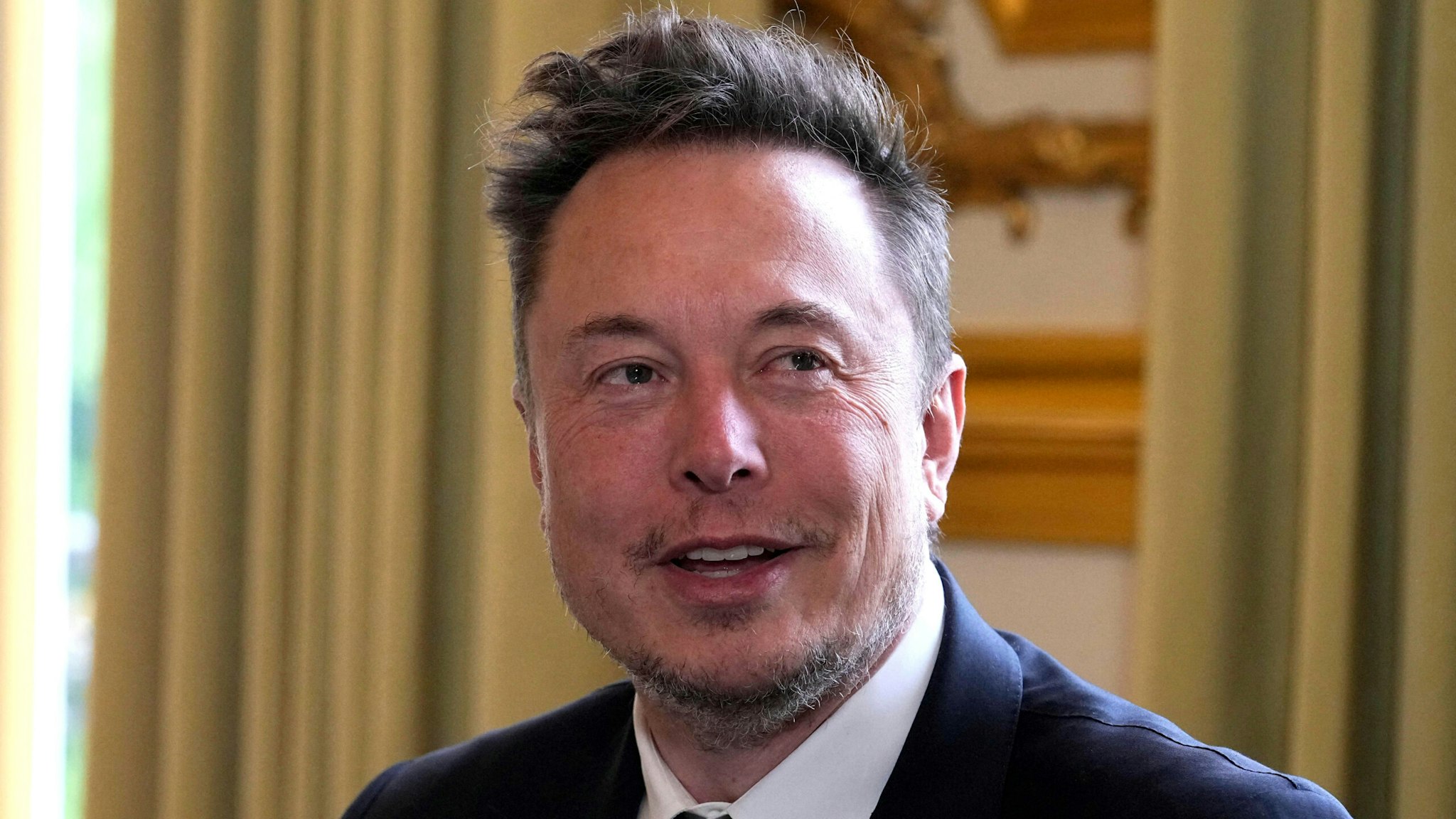 SpaceX, Twitter and electric car maker Tesla CEO Elon Musk meets with France's President at the Elysee presidential palace in Paris on May 15, 2023.
