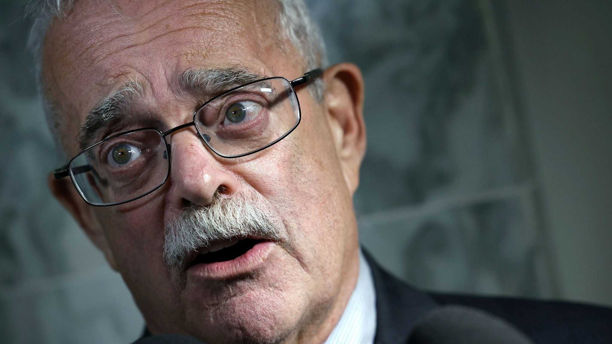 WASHINGTON, DC - MAY 16: U.S. Rep. Gerry Connolly (D-VA) speaks to reporters outside of a House Oversight Committee hearing on Washington, D.C. at the Rayburn House Office Building on May 16, 2023 in Washington, DC. Yesterday two of Connolly's staff members were attacked and injured by a man wielding a bat who came into his district office in Fairfax, Virginia.