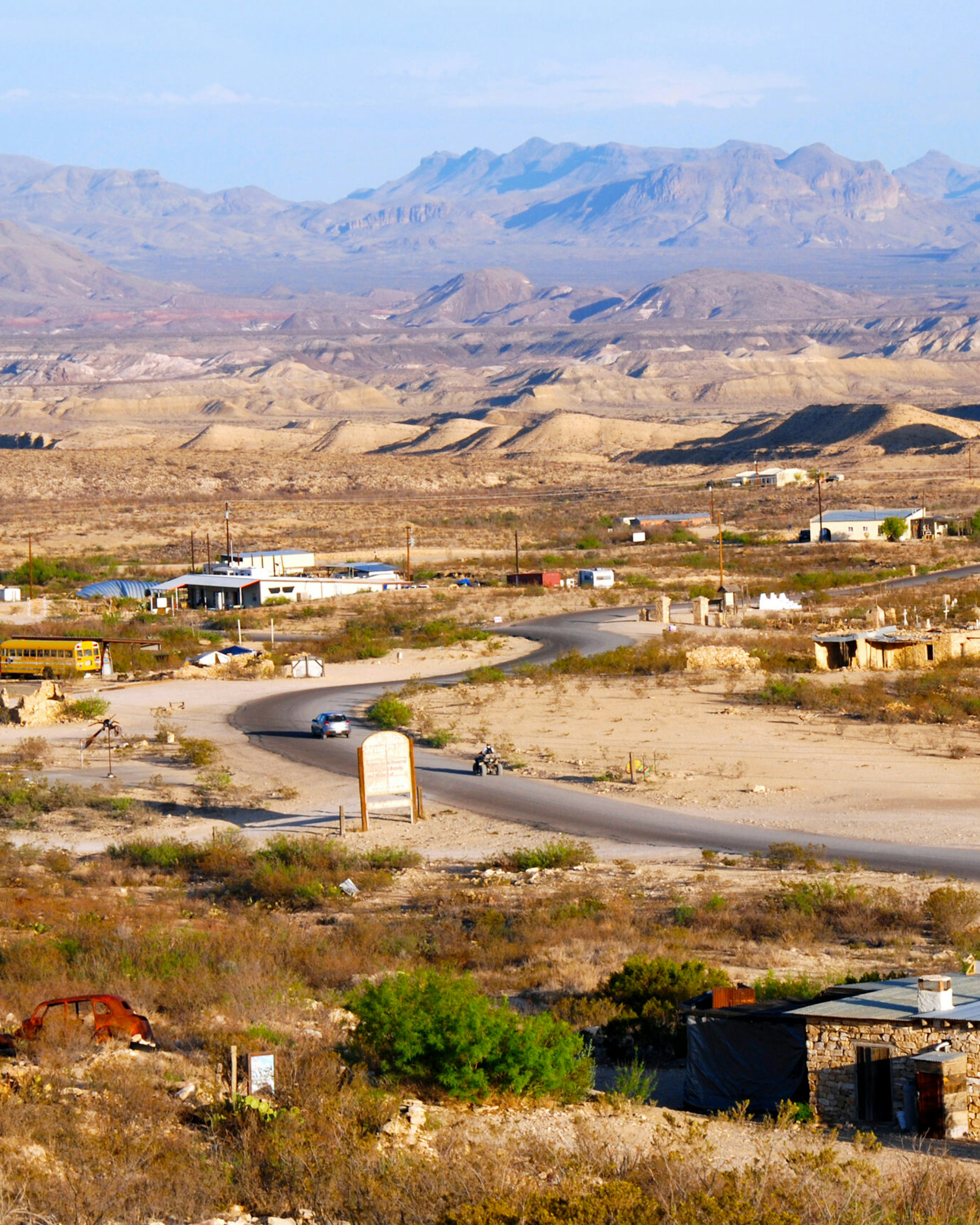 small desert town of Terlingua in Texas near Big Bend National Park