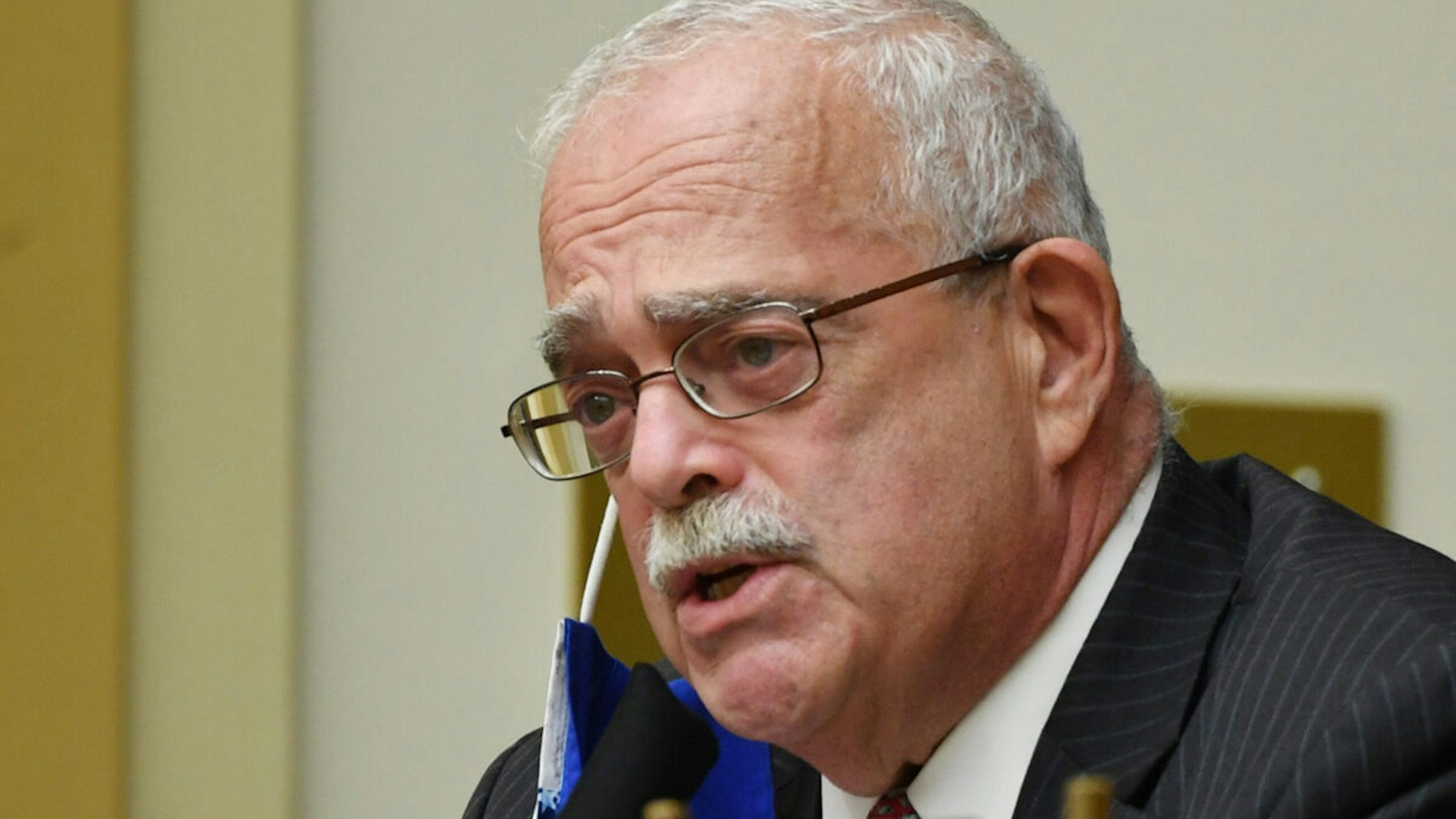 Gerry Connolly, questions witnesses during a House Committee on Foreign Affairs hearing looking into the firing of State Department Inspector General Steven Linick, on Capitol Hill in Washington, DC on September 16, 2020.