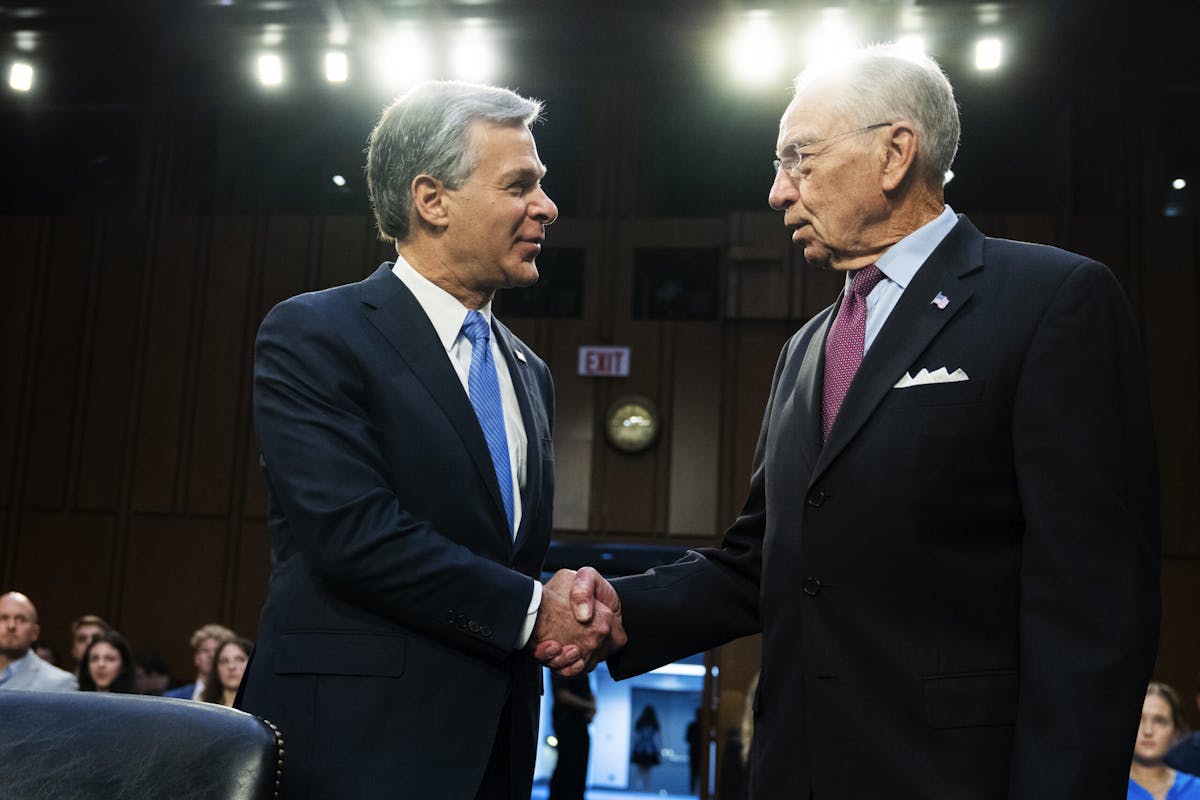 NextImg:Grassley Grills FBI Director Based On Daily Wire Investigation Into Use Of Bureau Jet | The Daily Wire