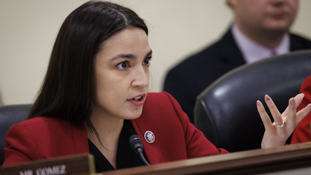Representative Alexandria Ocasio-Cortez, a Democrat from New York, speaks during a House Oversight and Accountability Subcommittee hearing in Washington, DC, US, on Tuesday, March 28, 2023.