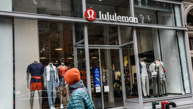 A Lululemon store in New York, US, on Tuesday, March 28, 2023. Lululemon Athletica Inc. is expected to report results Tuesday afternoon and upbeat analysts will be looking for commentary that indicates the company's inventory challenges are in the past.
