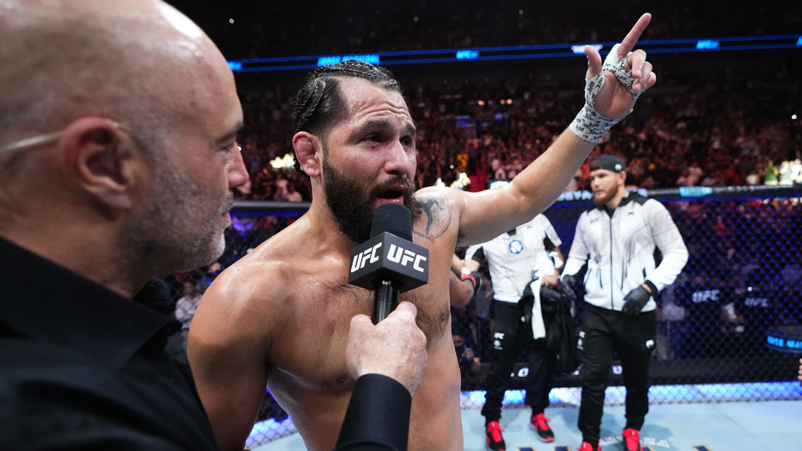 Ex-UFC star Jorge Masvidal’s home was the site of a shooting. One person has been arrested.