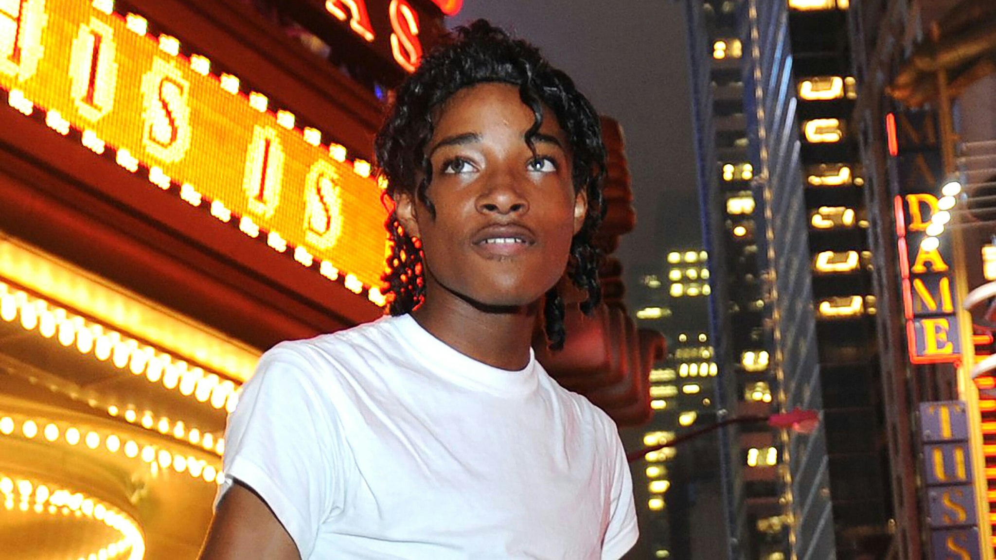 Jordan Neely is pictured before going to see the Michael Jackson movie, &quot;This is It,&quot; outside the Regal Cinemas on 8th Ave. and 42nd St. in Times Square, New York, in 2009.