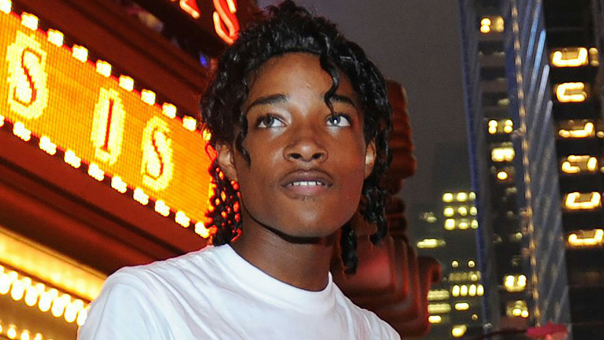 Jordan Neely is pictured before going to see the Michael Jackson movie, &quot;This is It,&quot; outside the Regal Cinemas on Eighth Avenuereetand 42nd St. in Times Square, New York, in 2009.